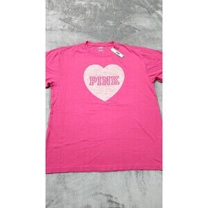 Victoria's Secret Small PINK Heart Campus Ivy T-Shirt NWT